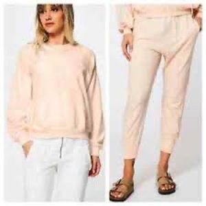 Young Fabulous & Broke Set Peach Guava Lounge Set Pants S Top M